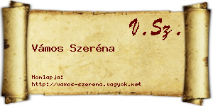 Vámos Szeréna névjegykártya